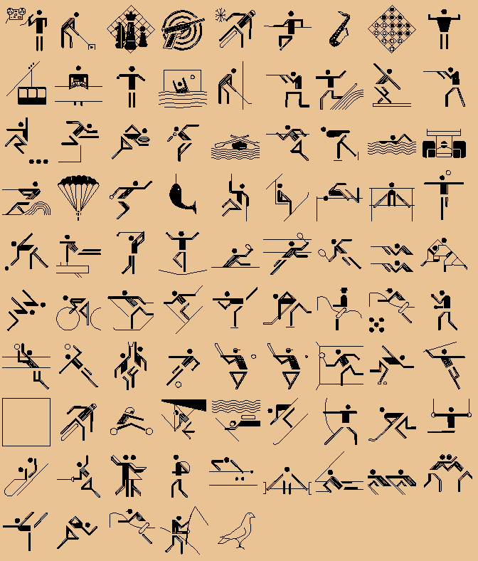 Sports Symbols for Engraving